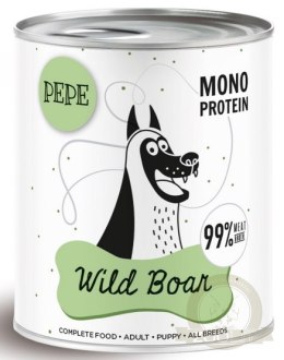 Paka Zwierzaka PEPE Wild Boar (dzik) puszka 800g