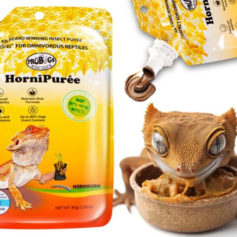 ProBugs HorniPuree 80g - kompletna dieta pokarm i witaminy w żelu dla gadów