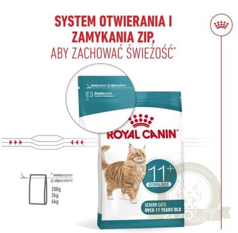 Royal Canin Ageing +11 Sterilised karma sucha dla kotów dojrzałych, sterylizowanych 400g Royal Canin Ageing +11 Sterilised karma sucha dla kotów dojrzałych, sterylizowanych 400g