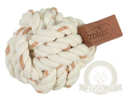 Zolux Zabawka dla psa do aportowania piłka sznurowa Leather Touch 7cm