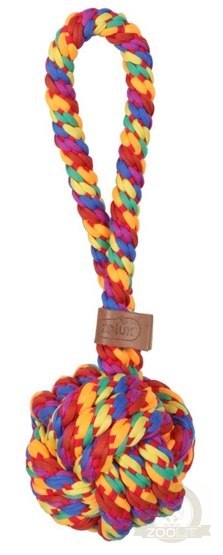 Zolux Zabawka dla psa szarpak piłka sznur Rainbow 9,5cm