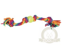 Zolux Zabawka dla psa szarpak sznur z piłką tenisową Rainbow 60cm