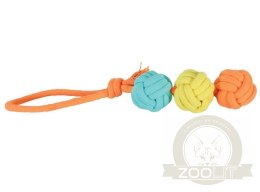 Zolux Zabawka dla psa szarpak trzy piłki sznur Twist 42cm