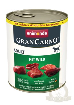 Animonda GranCarno Adult Dog Dziczyzna 800g