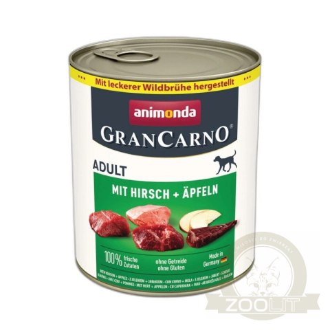 Animonda GranCarno Adult Dog Jeleń & Jabłko 800g