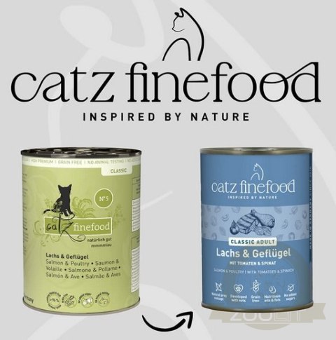 Catz Finefood Classic Łosoś i drób (N.05) puszka 400g