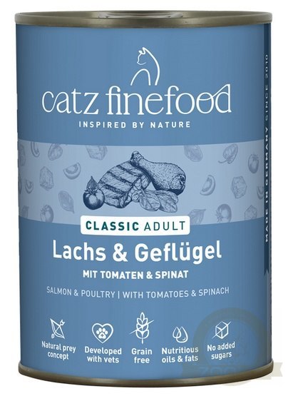 Catz Finefood Classic Łosoś i drób (N.05) puszka 400g