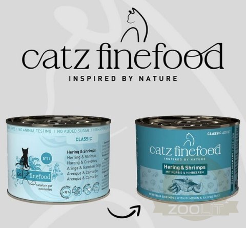 Catz Finefood Classic N.13 Śledź i Krewetki puszka 200g
