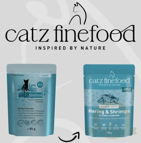Catz Finefood Classic N.13 Śledź i Krewetki saszetka 85g