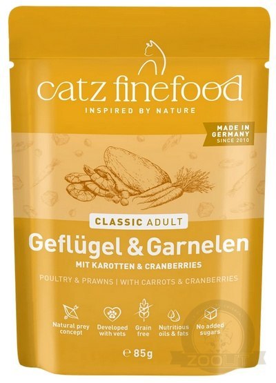Catz Finefood Classic N.17 Drób i Krewetki saszetka 85g