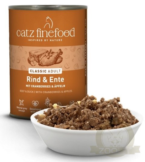 Catz Finefood Classic N.23 Wołowina i Kaczka puszka 400g