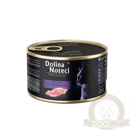 DOLINA NOTECI Premium Bogata w Królika dla Kota 185g