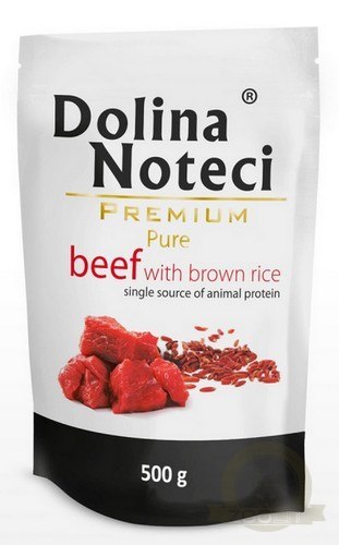 Dolina Noteci Premium Pies Pure Wołowina i ryż saszetka 500g