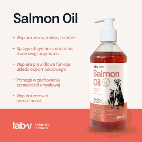 Lab-V Olej Z Łososia Dla Psów I Kotów 500ml