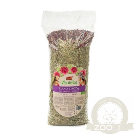 Vitapol Vita Herbal Siano Z Płatkami Róży Dla Gryzoni 800g