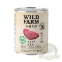 Wild Farm Pate Beef 800g - Mokra Karma z Wołowiną dla Psów