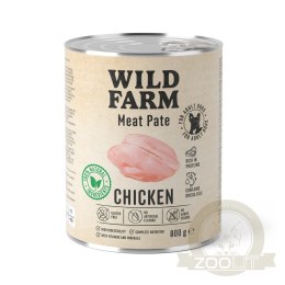 Wild Farm Pate Karma Mokra Dla Psa Z Kurczakiem Bezglutenowa 800g