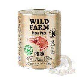 Wild Farm Pate Pork 800g - Mokra Karma z Wieprzowiną dla Psów