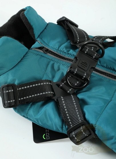 Zolux Kurtka puchowa z szelkami dla psa R.30 niebieska