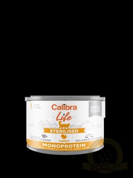 Calibra Cat Life Sterilised Karma Dla Kota Z Indykiem 200g