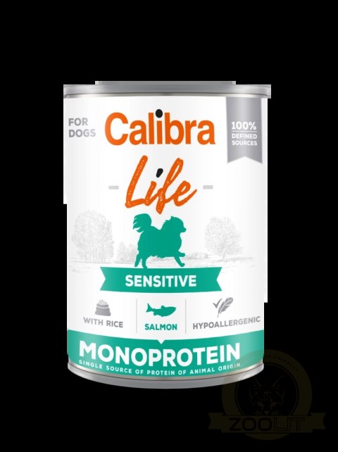 Calibra Dog Life Sensitive Salmon With Rice Karma Dla Psa 400g