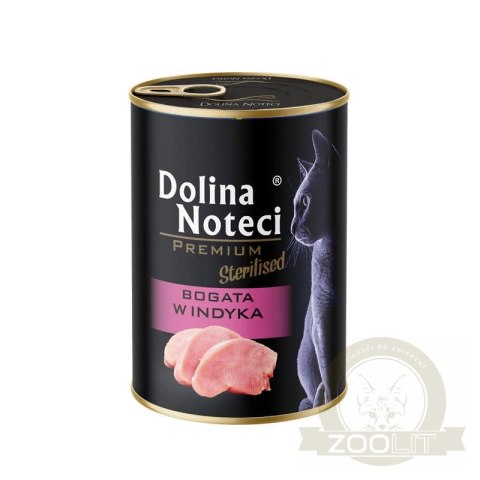 Dolina Noteci Premium Sterilised Bogata W Indyka Karma Dla Kota 400g