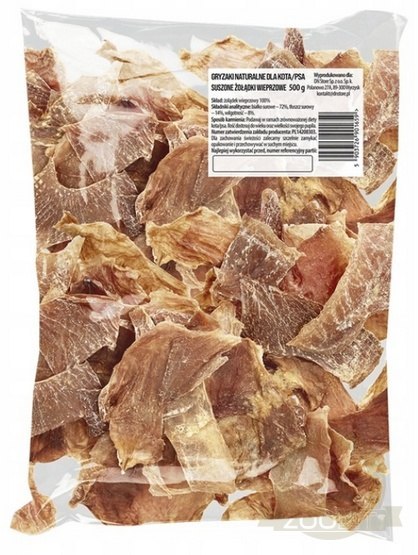 Dolina Noteci Premium Treats Żołądki wieprzowe dla psa i kota 500g