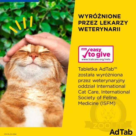 Elanco AdTab Tabletka Na Pchły I Kleszcze Dla Kotów 2-8kg 48mg