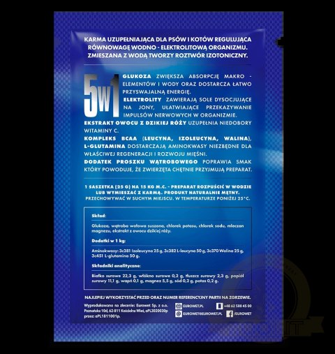Eurowet Elektrolity Dla Psa I Kota 25g