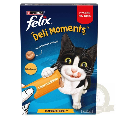 Felix Deli Moments Kremowe Przekąski Dla Kotów Z Kurczakiem 4x10g
