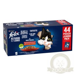 Felix Fantastic Mix Smaków W Galaretce Karma Dla Kota 44x85g