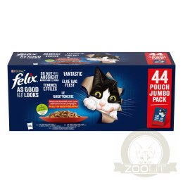 Felix Fantastic Mix Smaków W Galaretce Karma Dla Kota 44x85g