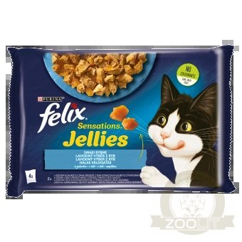 Felix Sensations Jellies Karma Dla Kota Smaki Rybne W Galaretce 4x85g