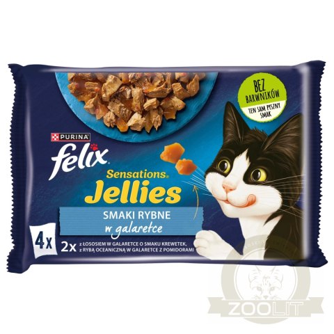 Felix Sensations Jellies Karma Dla Kota Smaki Rybne W Galaretce 4x85g