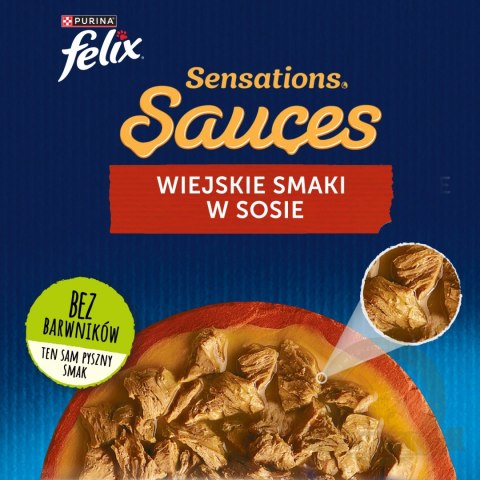Felix Sensations Sauces Karma Dla Kota Wiejskie Smaki W Sosie 4x85g