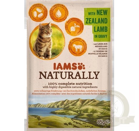 IAMS Naturally Adult Cat with New Zealand Lamb in Gravy 85g