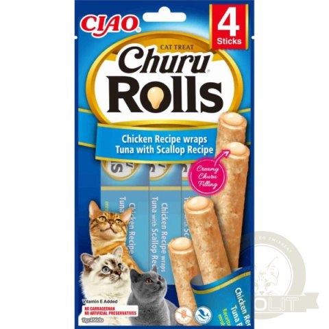 INABA Churu Rolls Dla Kota Tuńczyk Z Przegrzebkami 4 X 10 G