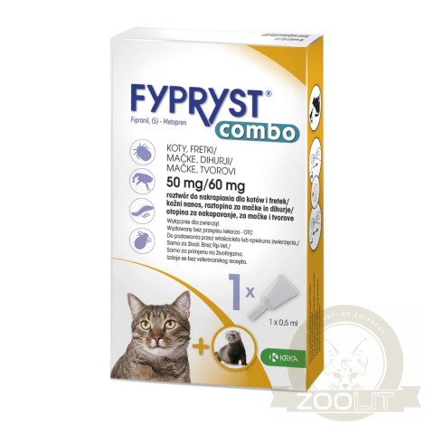 Krka Fypryst Combo Dla Kota 50mg-60mg/0,5ml 1 Pipeta