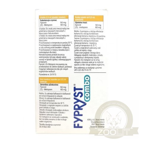 Krka Fypryst Combo Dla Kota 50mg-60mg/0,5ml 1 Pipeta