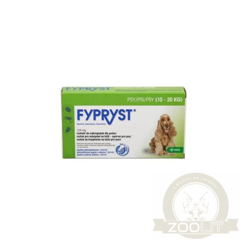 Krka Fypryst Spot On Krople Dla Psa Na Pchły I Kleszcze 10-20kg 134mg/1,34ml 1 Pipeta