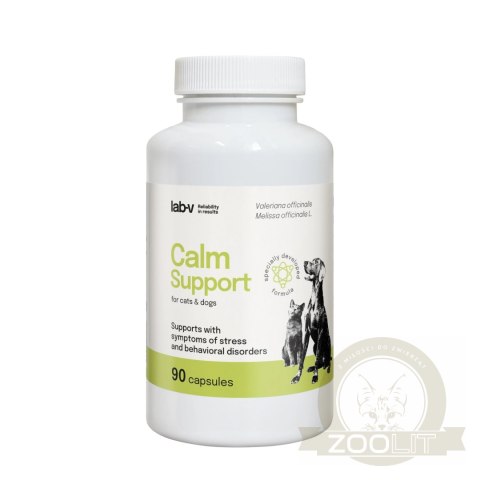 Lab-v Calm Support Wspomaganie Przy Objawach Stresu I Zaburzeniach Behawioralnych 90 Kapsułek