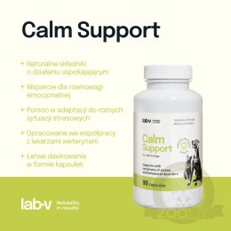 Lab-v Calm Support Wspomaganie Przy Objawach Stresu I Zaburzeniach Behawioralnych 90 Kapsułek
