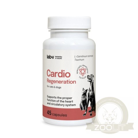 Lab-v Cardio Regeneration Wsparcie Prawidłowego Funkcjonowania Pracy Serca I Układu Krążenia Dla Psów I Kotów 45 Kapsułek