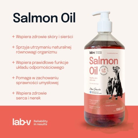 Lab-v Olej Z Łososia 100% Dla Psa i Kota 1000ml