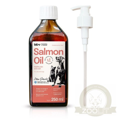 Lab-v Olej Z Łososia 100% Dla Psa i Kota 250ml