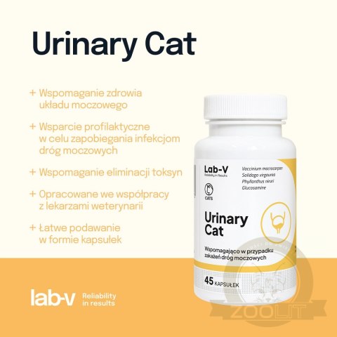 Lab-v Urinary Cat Wsparcie Układu Moczowego Dla Kotów 45 Kapsułek