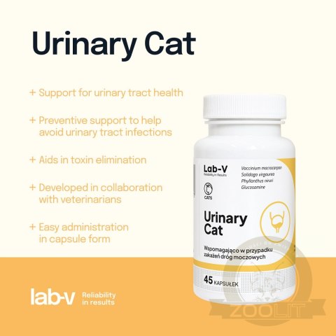 Lab-v Urinary Cat Wsparcie Układu Moczowego Dla Kotów 45 Kapsułek