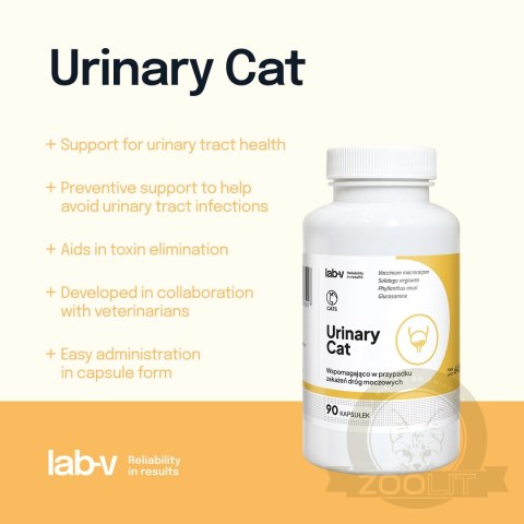 Lab-v Urinary Cat Wsparcie Układu Moczowego Dla Kotów 90 Kapsułek