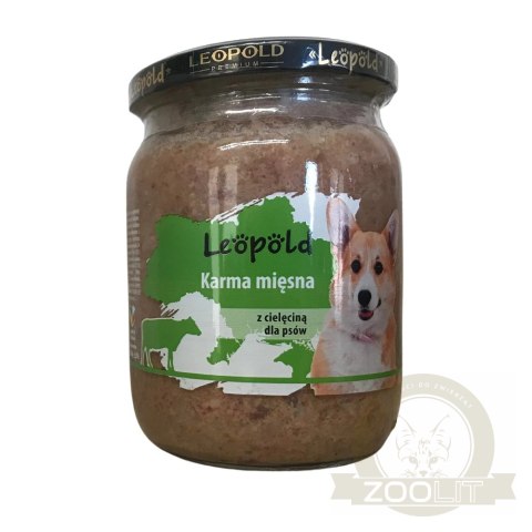 Leopold Karma Mięsna z Cielęciną dla Psów 500g (Słoik)