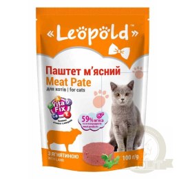 Leopold Pasztet Mięsny z Jagnięciną dla Kotów 100g